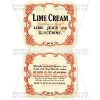 Lime Cream 2 Part Apothecary Label