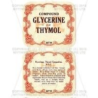 Compound Glycerine Of Thymol 2 Part Apothecary Label