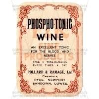 Phosphot Tonic Wine Miniature Apothecary Label