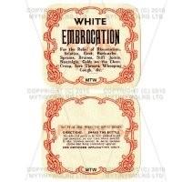 2 Part Apothecary Label - White Embrocation