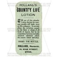 Country Life Lotion Miniature Apothecary Label