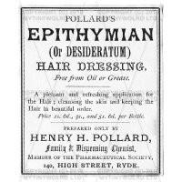 Epithymian Hairdressing Miniature Apothecary Label