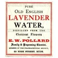  Lavender Water Miniature Apothecary Label 