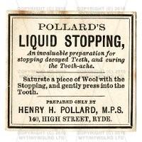 Liquid Stopping Miniature Apothecary Label