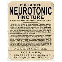 Pollards Neurotonic Tincture Miniature Apothecary Label