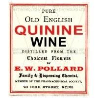 Quinine Wine Dolls House Miniature Apothecary Label
