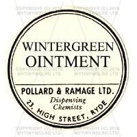 Wintergreen Ointment Miniature Round Apothecary Label