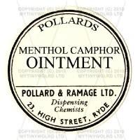 Menthol Camphor Ointment Miniature Round Apothecary Label