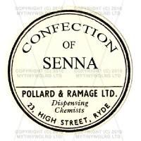 Confection Of Senna Miniature Round Apothecary Label