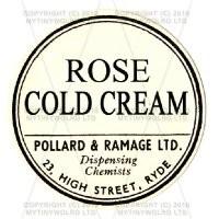 Rose Cold Cream Miniature Round Apothecary Label