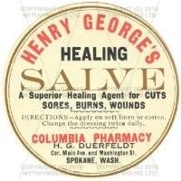 Healing Salve Miniature Round Apothecary Label 