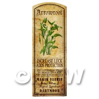 Dolls House Herbalist/Apothecary Herb Arrowroot Long Colour Label