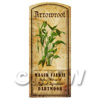 Dolls House Herbalist/Apothecary Herb Arrowroot Short Colour Label