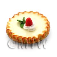 Dolls House Miniature Bakewell Tart Topped With A Strawberry