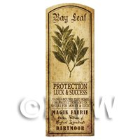 Dolls House Herbalist/Apothecary Bay Leaf Herb Long Sepia Label