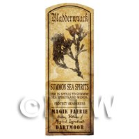 Dolls House Herbalist/Apothecary Bladderwrack Herb Long Sepia Label