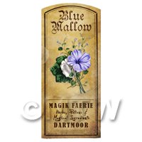 Dolls House Herbalist/Apothecary Blue Mallow Herb Short Colour Label