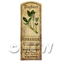 Dolls House Herbalist/Apothecary Bogbean Herb Long Colour Label