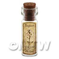 Dolls House Apothecary Bogbean Herb Short Sepia Label And Bottle