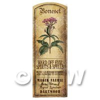 Dolls House Herbalist/Apothecary Boneset Herb Long Colour Label