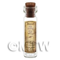 Dolls House Apothecary Boneset Herb Long Sepia Label And Bottle