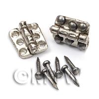 DHM Chrome 6 hole Hinges With 12 screws