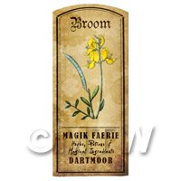 Dolls House Herbalist/Apothecary Broom Herb Short Colour Label