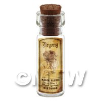 Dolls House Apothecary Bryony Herb Short Sepia Label And Bottle