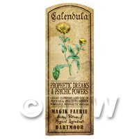 Dolls House Herbalist/Apothecary Calendula Herb Long Colour Label