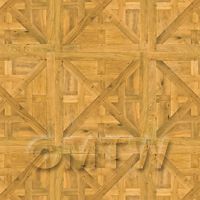 Dolls House Caserta Large Panel Parquet With Cross Frame Floor