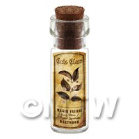 Dolls House Apothecary Cats Claw Herb Short Sepia Label And Bottle