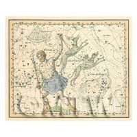 Dolls House Miniature 1800s Star Map With Bootes