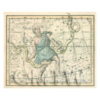 Dolls House Miniature 1800s Star Map With Serpens And Serpentaurus