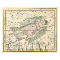 Dolls House Miniature 1800s Star Map With Virgo