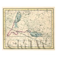 Dolls House Miniature 1800s Star Map With Pisces
