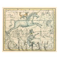 Dolls House Miniature 1800s Star Map With Canis Minor And Monoceros