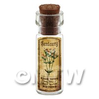 Dolls House Apothecary Centuary Herb Short Colour Label And Bottle