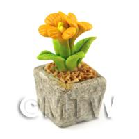 Miniature Handmade Dark Yellow Ceramic Flower (CFDY11)