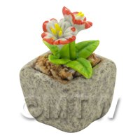 Miniature Handmade Dual Coloured Ceramic Flower (CFD04)