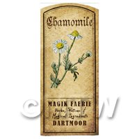 Dolls House Herbalist/Apothecary Chamomile Herb Short Colour Label