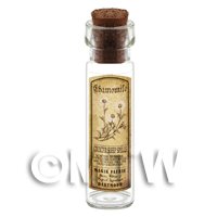 Dolls House Apothecary Chamomile Herb Long Sepia Label And Bottle
