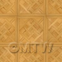 Dolls House Chaumont Large Panel Parquet With Cross Frame Floor