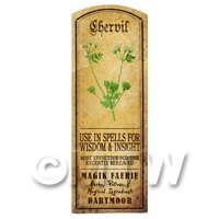Dolls House Herbalist/Apothecary Chervil Herb Long Colour Label