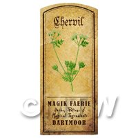 Dolls House Herbalist/Apothecary Chervil Herb Short Colour Label