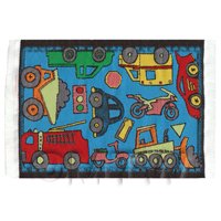 Dolls House Miniature Small Childrens Rug With Vehicles