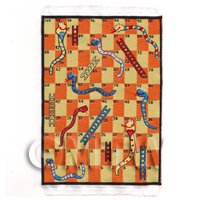 Dolls House Miniature Small Childrens Rug With Snakes And Ladders