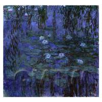 Claude Monet Painting  Blue Water Lilies