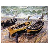 Claude Monet Painting 3 Fishing Boats