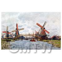 Claude Monet Painting Windmills Near Zaandam