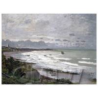 Claude Monet Painting The Beach At Saint Adresse